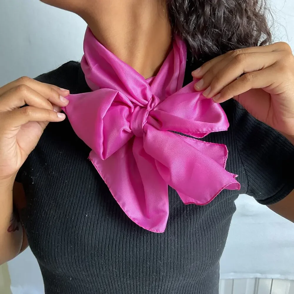 Womens Silky Scarf Accessory Purse Hair bow Coquette Core